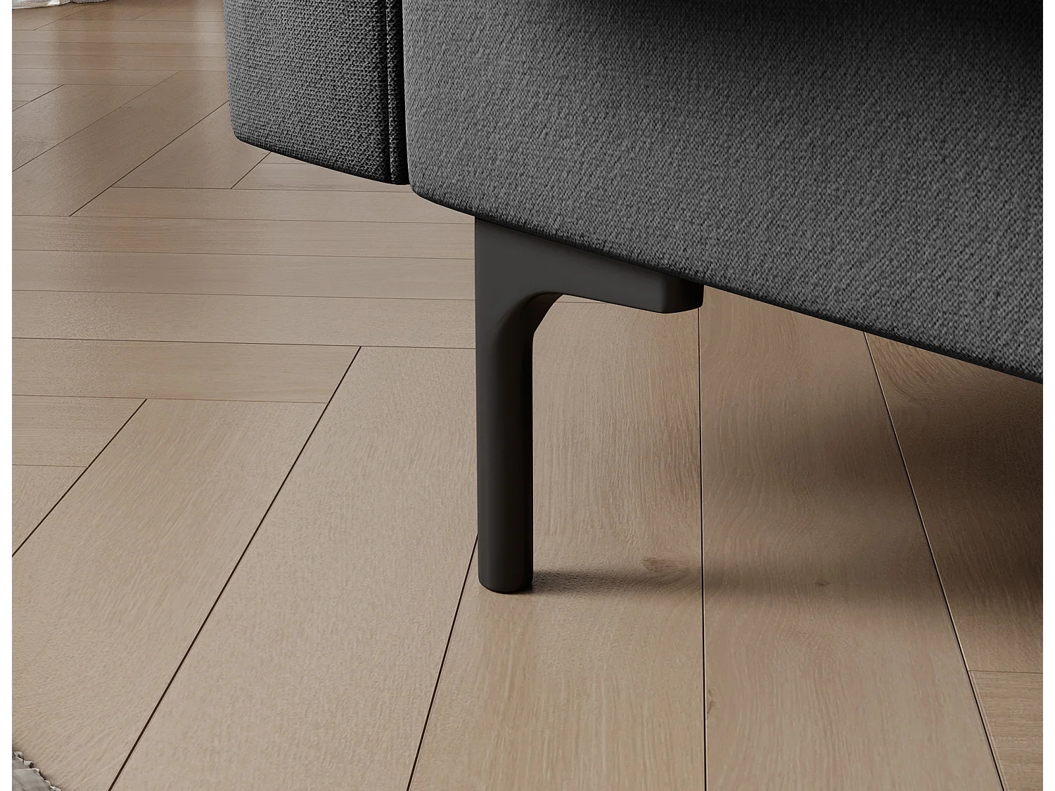 Canapé lit ROMY – Design moderne avec coffre de rangement intégré-Gris