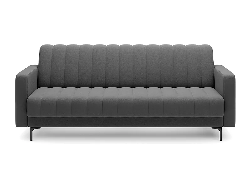 Canapé lit ROMY – Design moderne avec coffre de rangement intégré-Gris