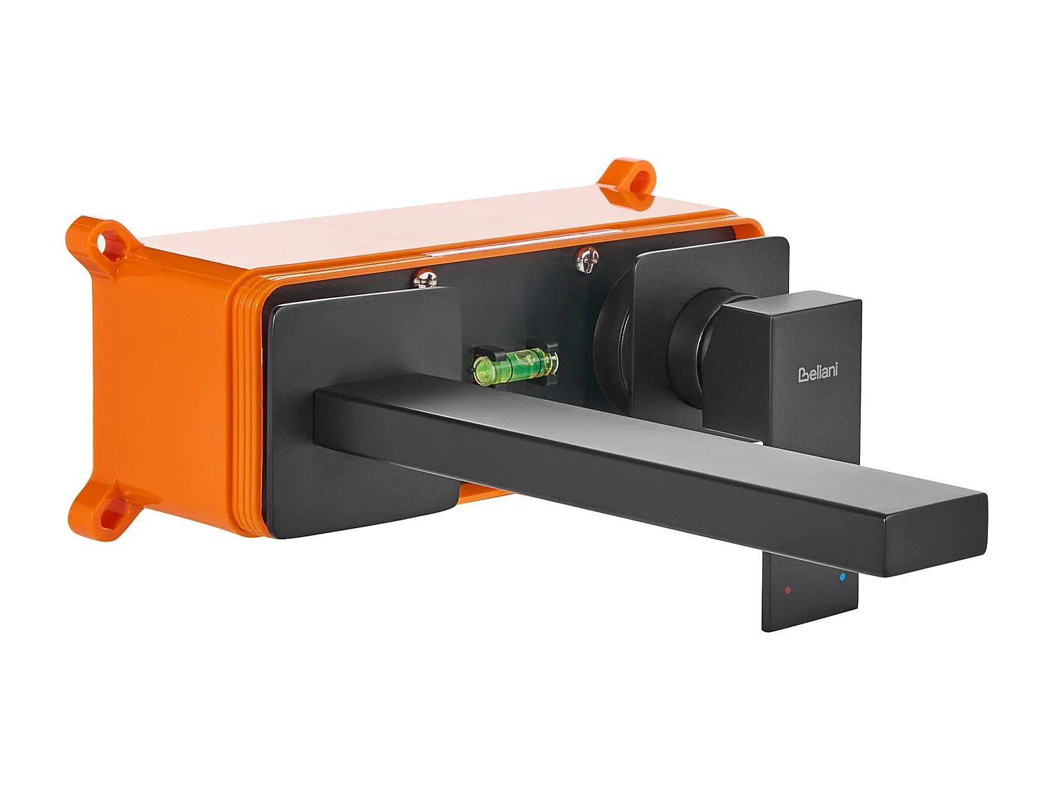 Robinet de lavabo mural ANTOFAGASTA Laiton Noir