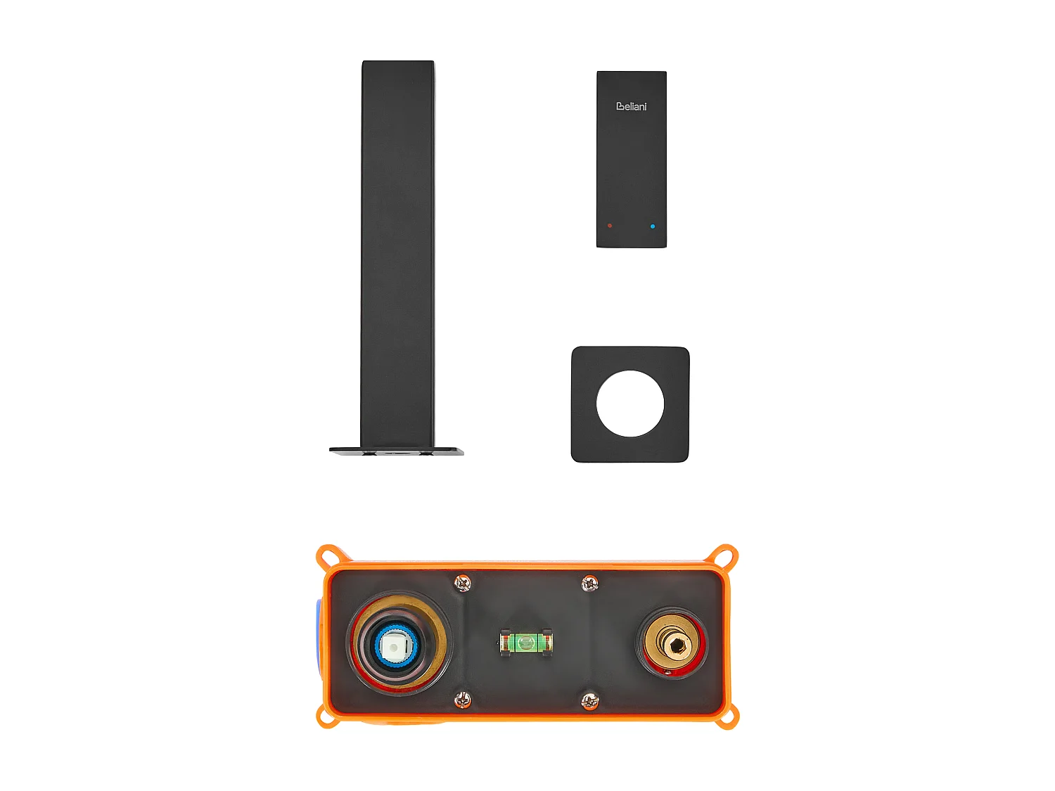 Robinet de lavabo mural ANTOFAGASTA Laiton Noir