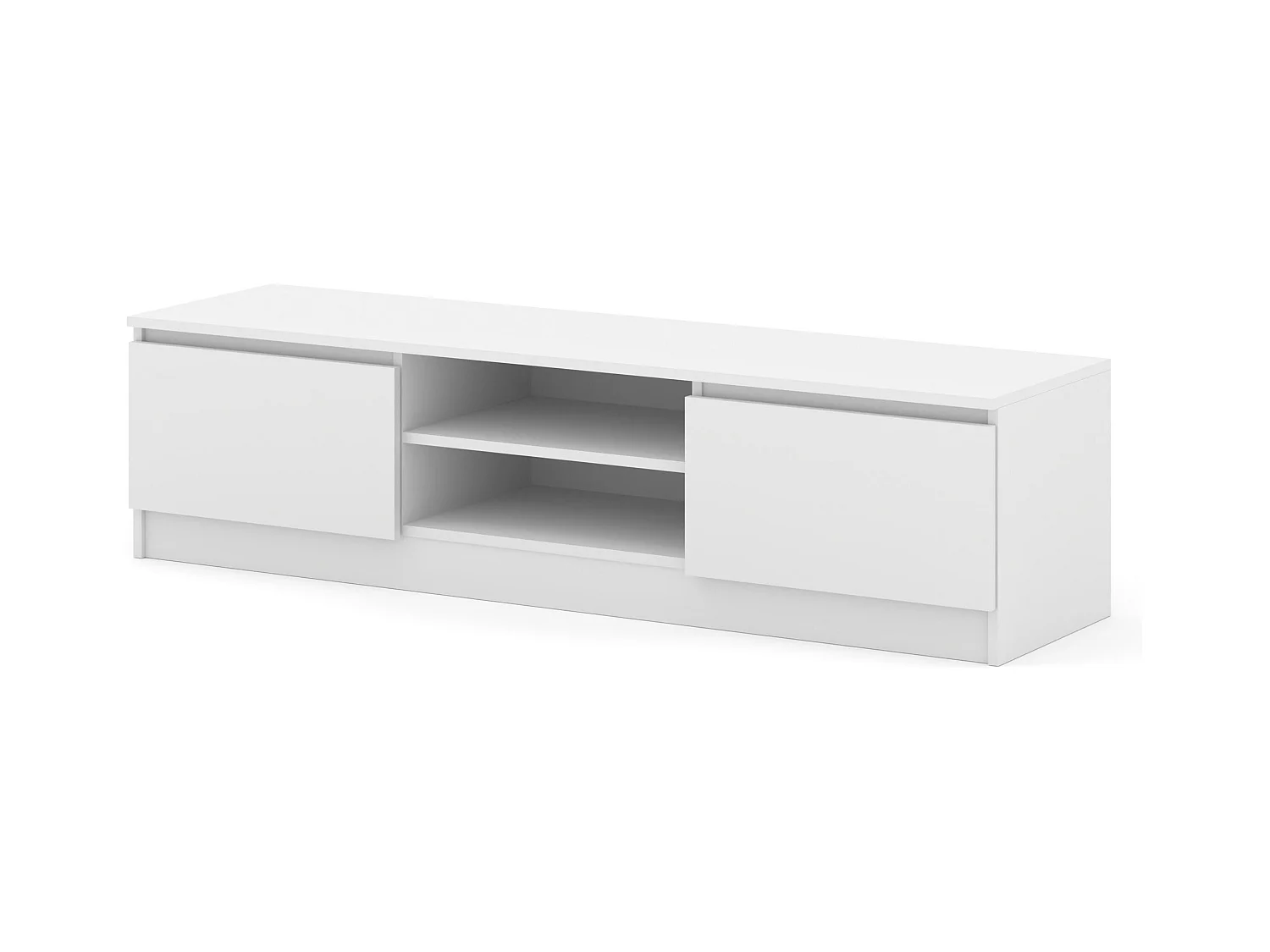 Meuble TV MAJA 150 cm blanc mat – banc TV moderne