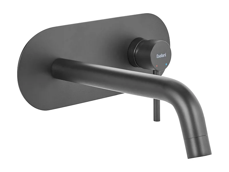 Robinet de lavabo mural GUAIBA Laiton Noir