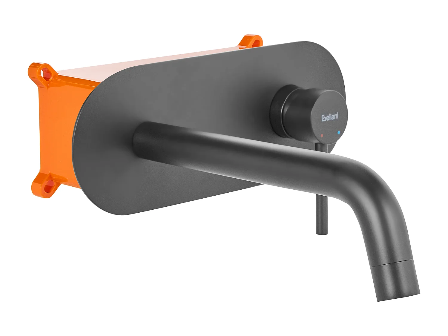 Robinet de lavabo mural GUAIBA Laiton Noir