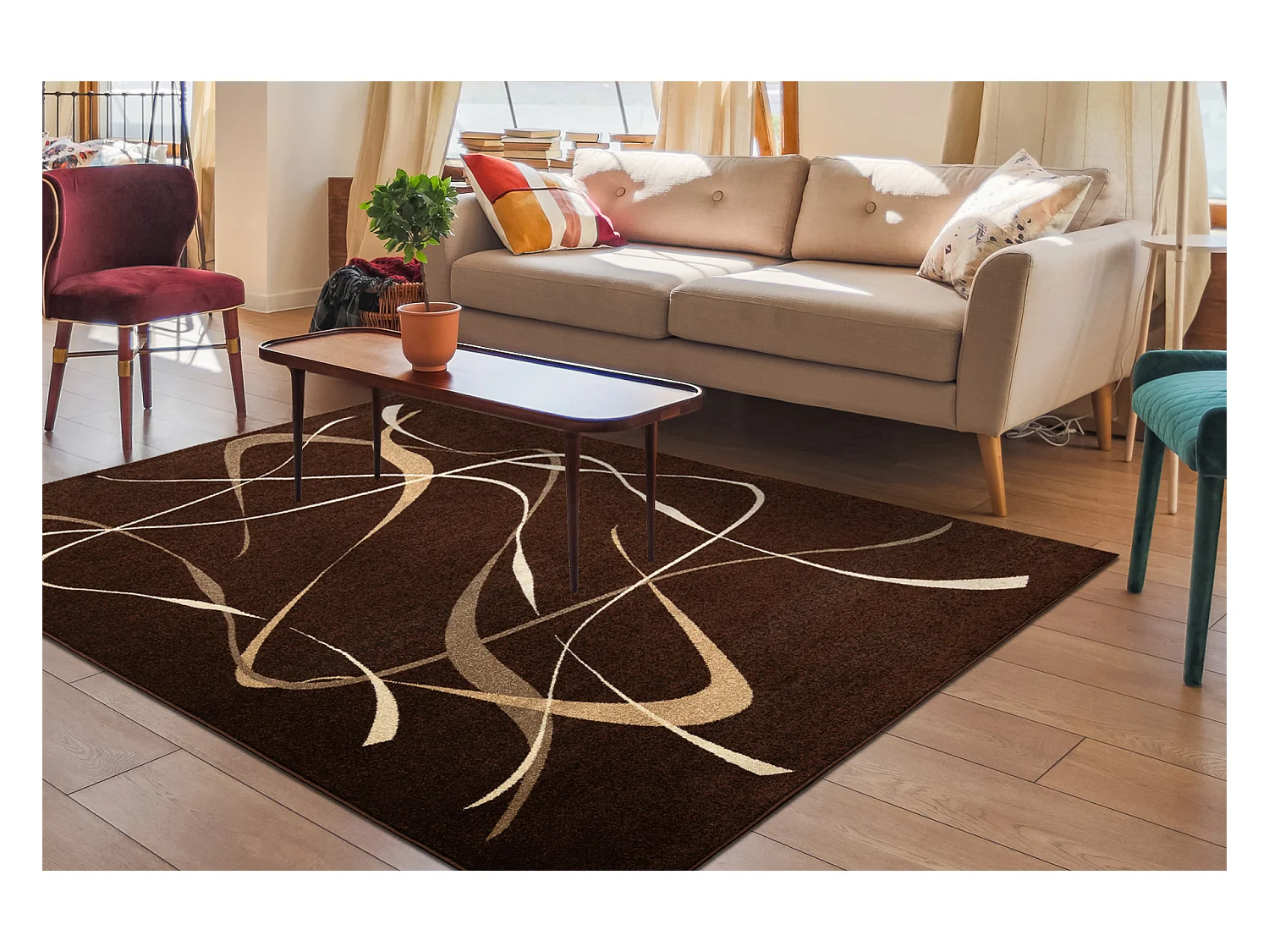 Teppich KARMEL CHOCO braun 240x330 cm