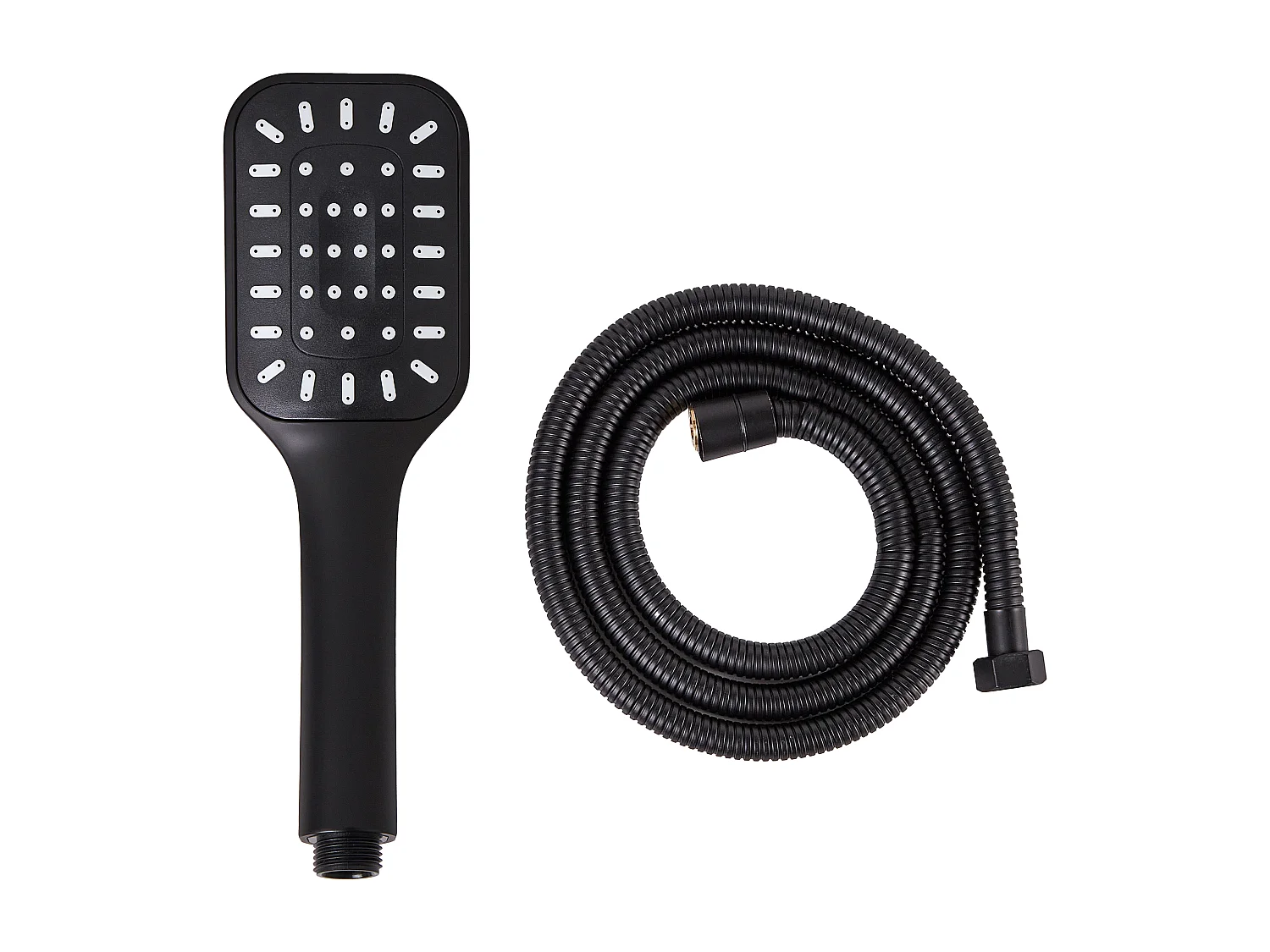 Kit de pommeau de douche avec tuyau flexible AMAJA Noir