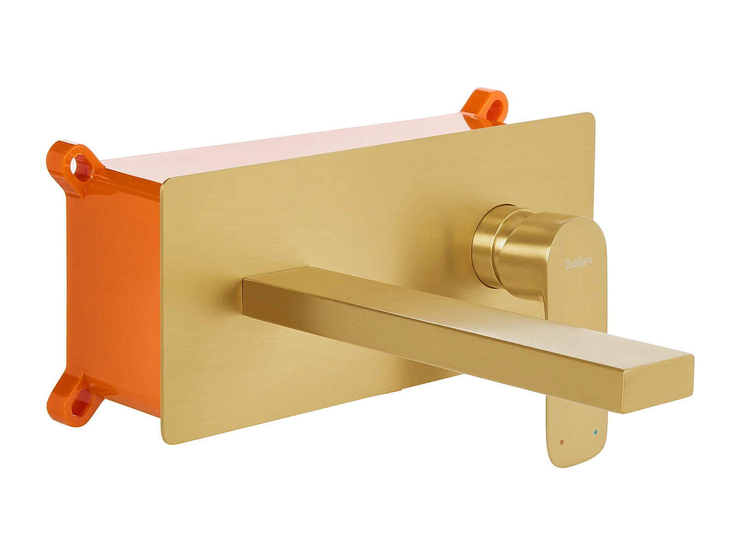 Robinet de lavabo mural DICHATO Laiton Doré