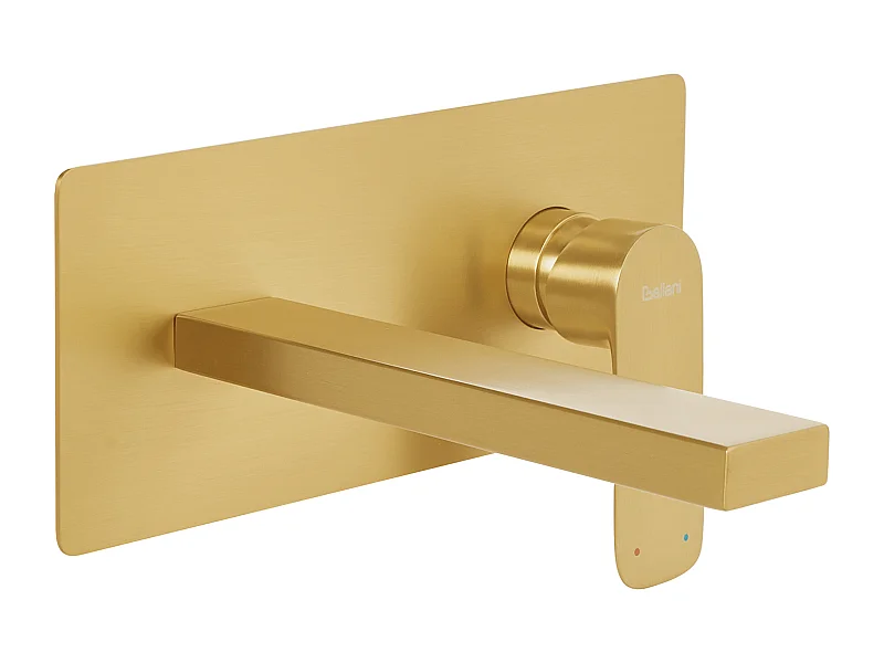 Robinet de lavabo mural DICHATO Laiton Doré