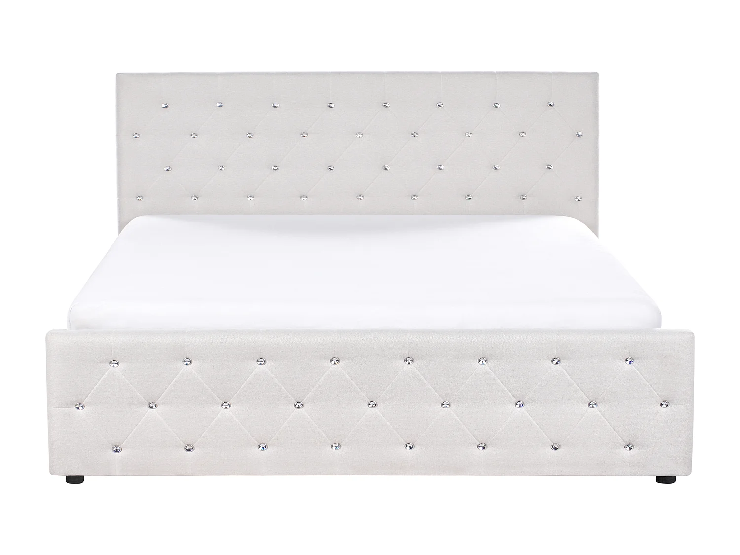 Lit ottoman Tissu AMIENS 180 x 200 cm Beige