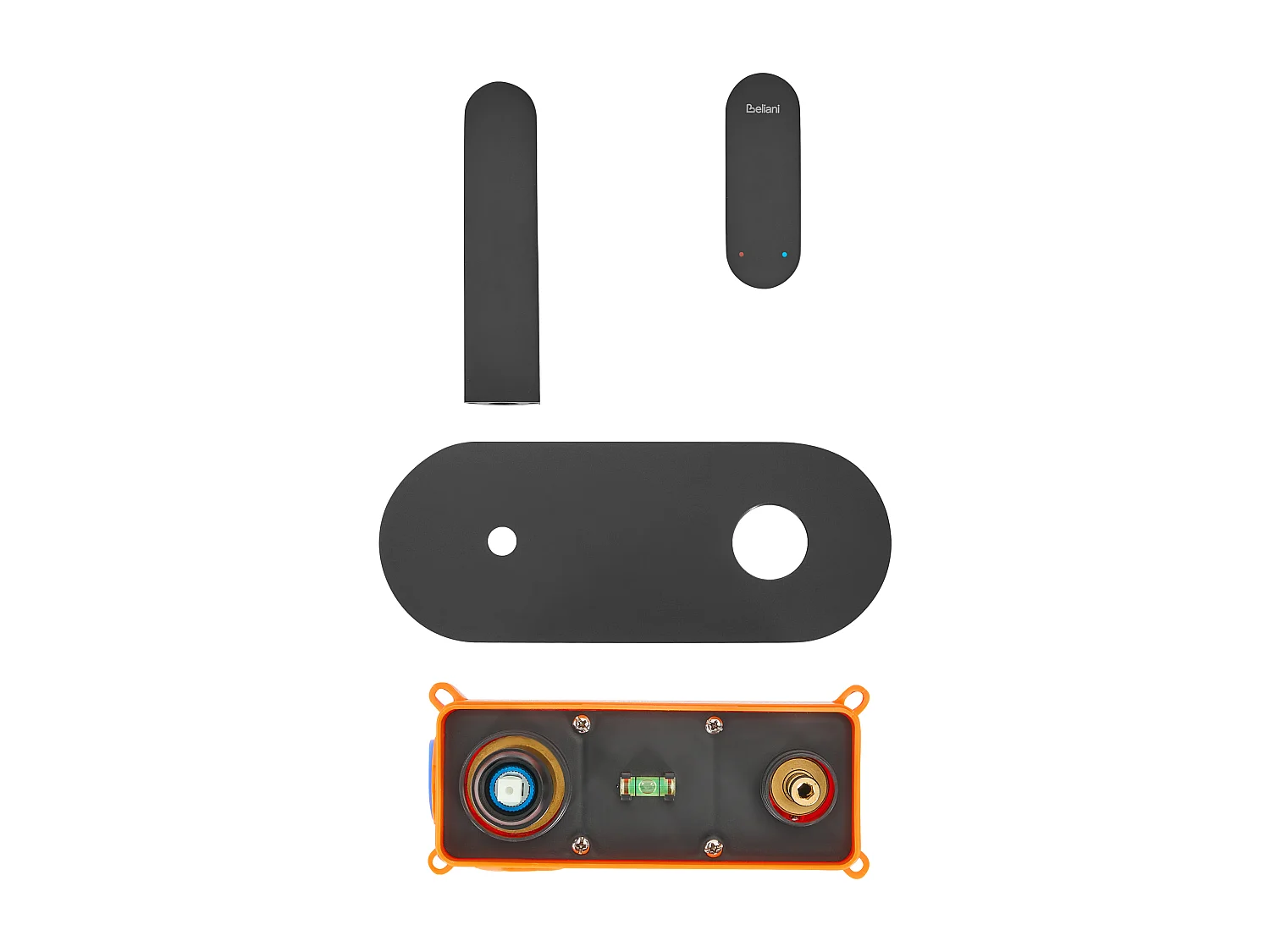 Robinet de lavabo mural CHAPALA Laiton Noir