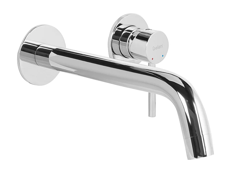 Robinet de lavabo mural TRAFUL Laiton Argenté