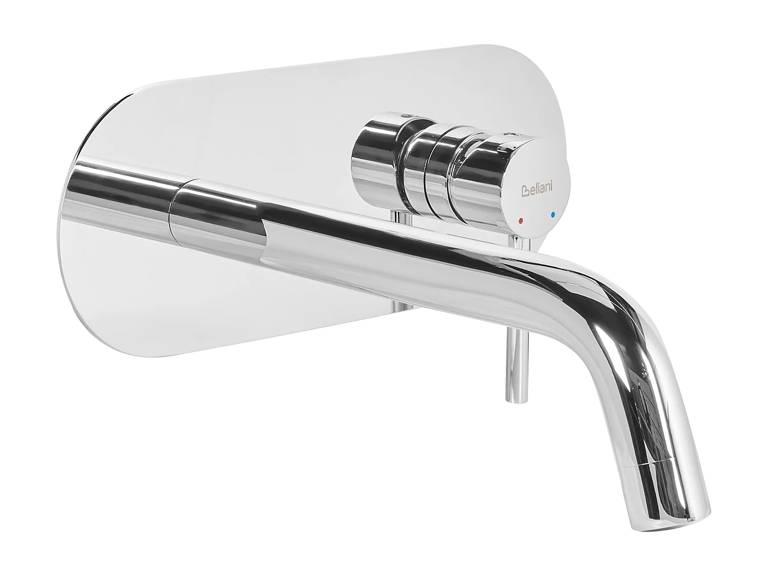 Robinet de lavabo mural GUAIBA Laiton Argenté