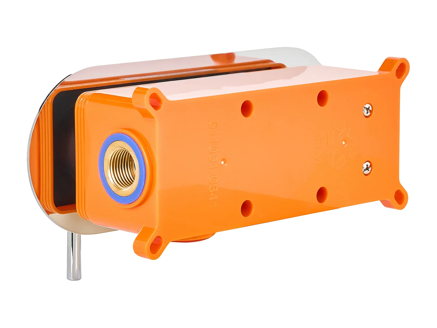 Robinet de lavabo mural GUAIBA Laiton Argenté