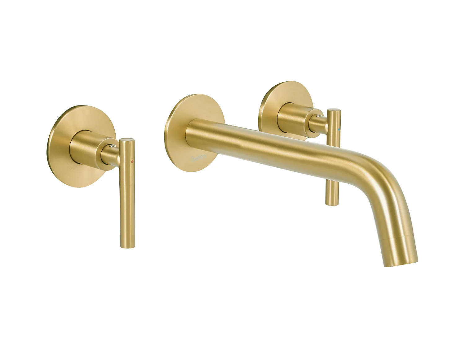 Robinet de lavabo mural ISHINCA Laiton Doré