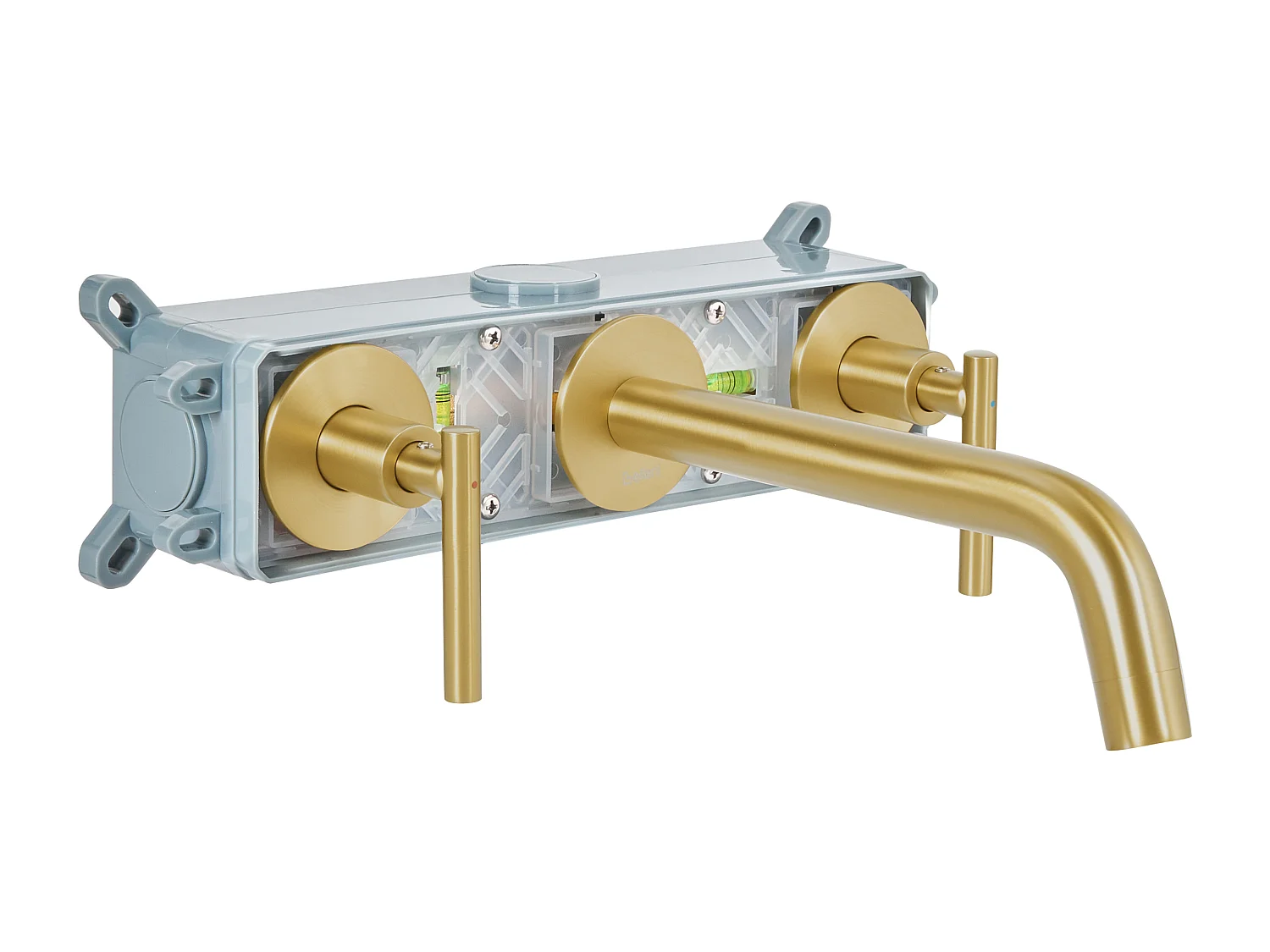 Robinet de lavabo mural ISHINCA Laiton Doré