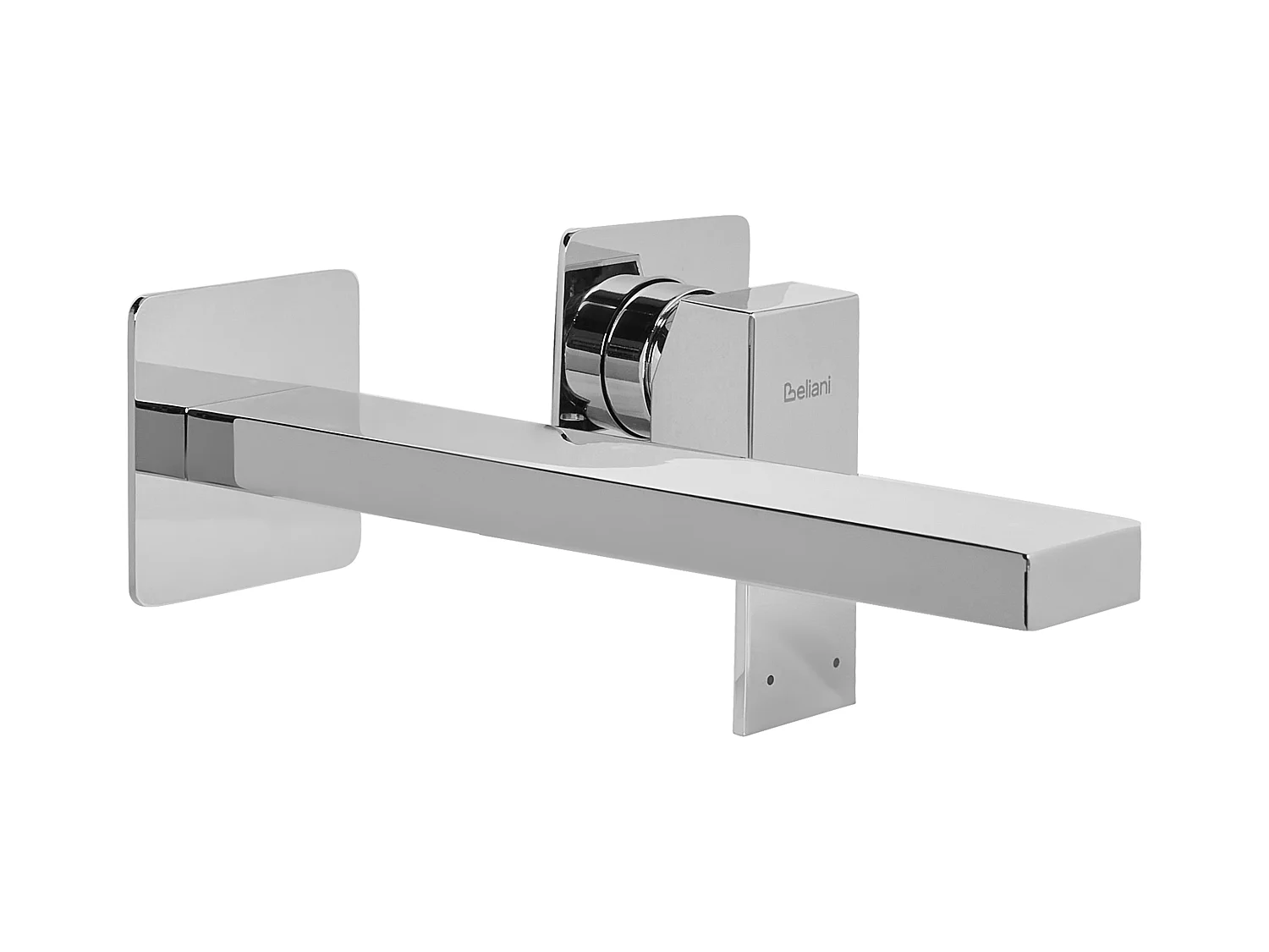 Robinet de lavabo mural ANTOFAGASTA Laiton Argenté