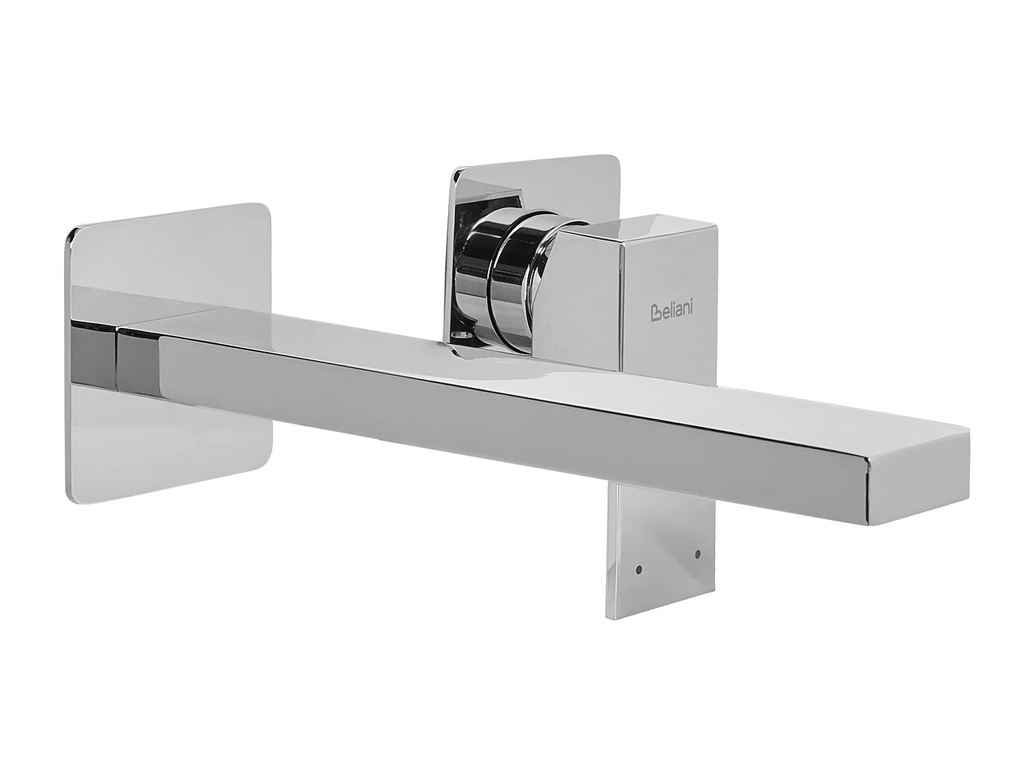 Robinet de lavabo mural ANTOFAGASTA Laiton Argenté