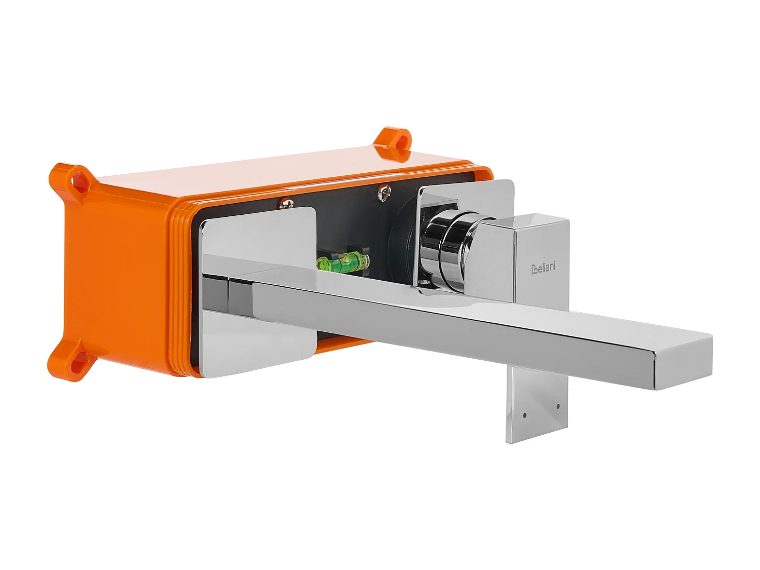 Robinet de lavabo mural ANTOFAGASTA Laiton Argenté