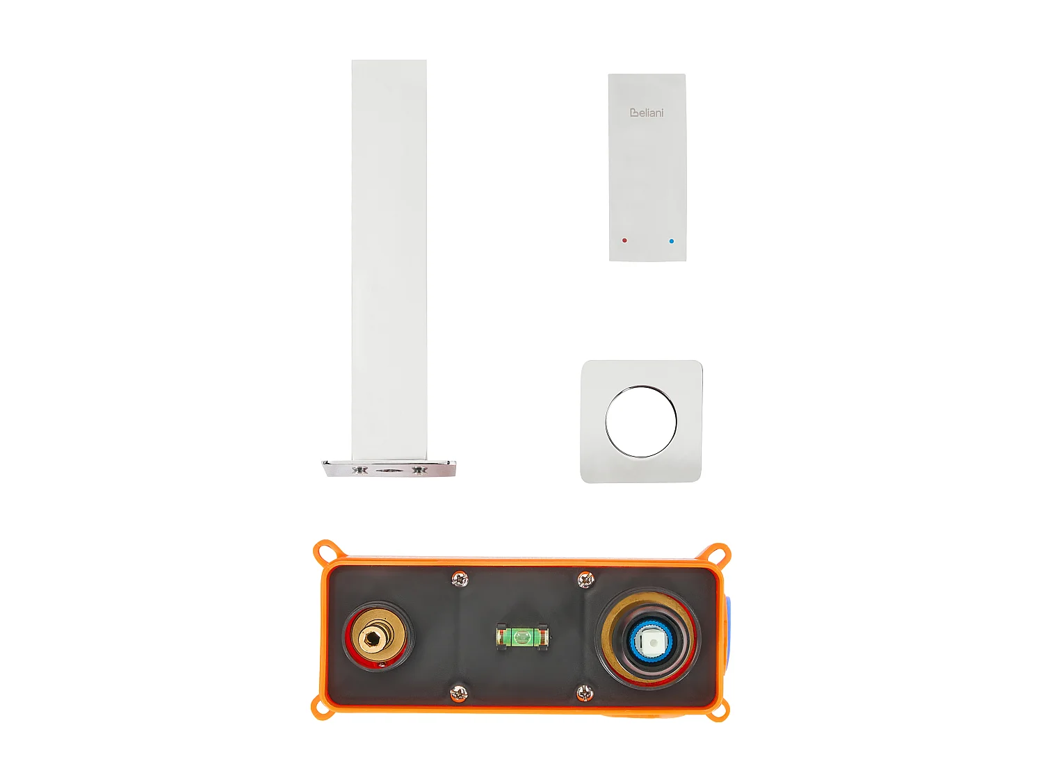 Robinet de lavabo mural ANTOFAGASTA Laiton Argenté