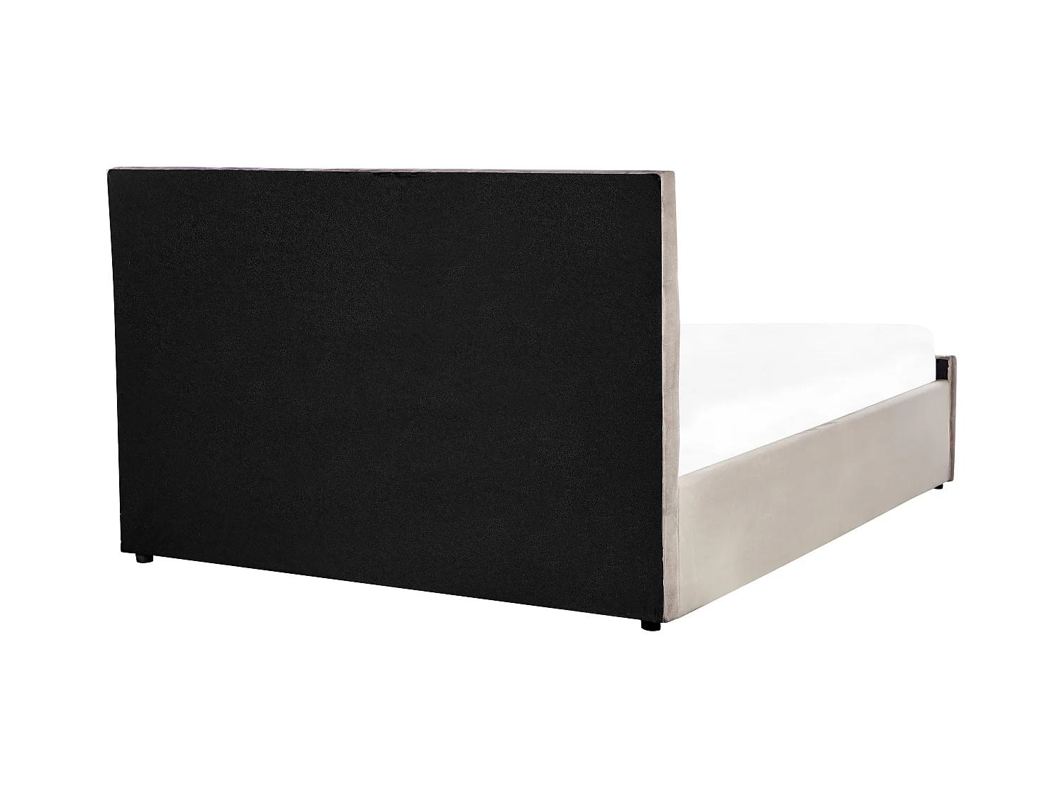 Lit ottoman Velours AMIENS 160 x 200 cm Taupe