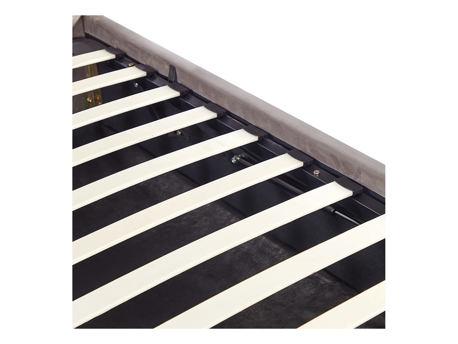 Lit ottoman Velours AMIENS 160 x 200 cm Taupe