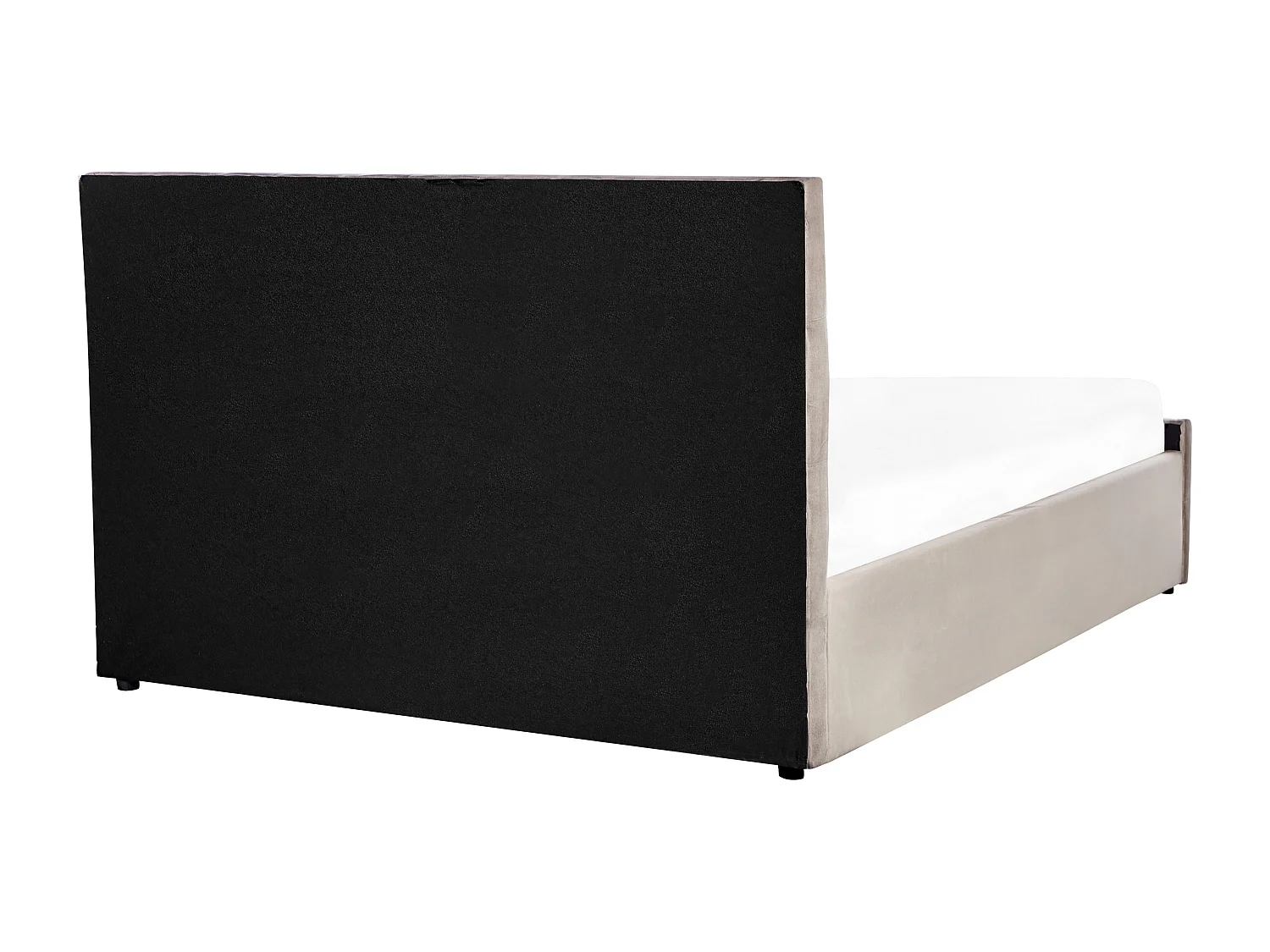 Lit ottoman Velours AMIENS 160 x 200 cm Taupe