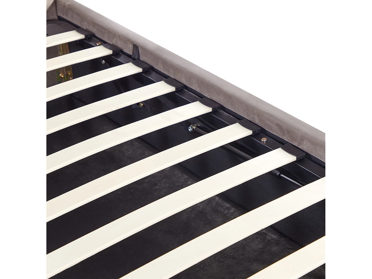 Lit ottoman Velours AMIENS 160 x 200 cm Taupe