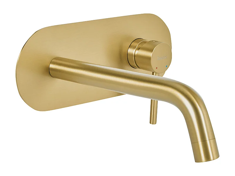 Robinet de lavabo mural GUAIBA Laiton Doré