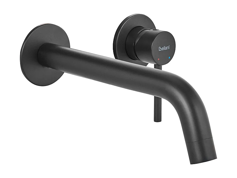 Robinet de lavabo mural TRAFUL Laiton Noir