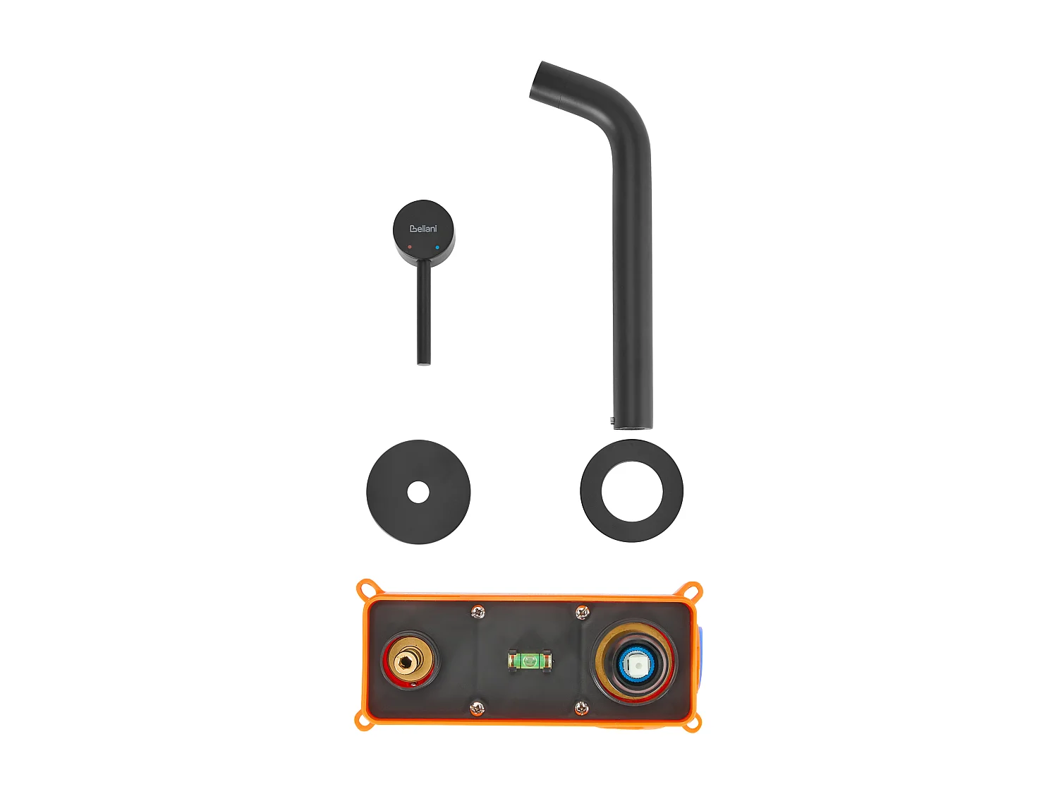 Robinet de lavabo mural TRAFUL Laiton Noir