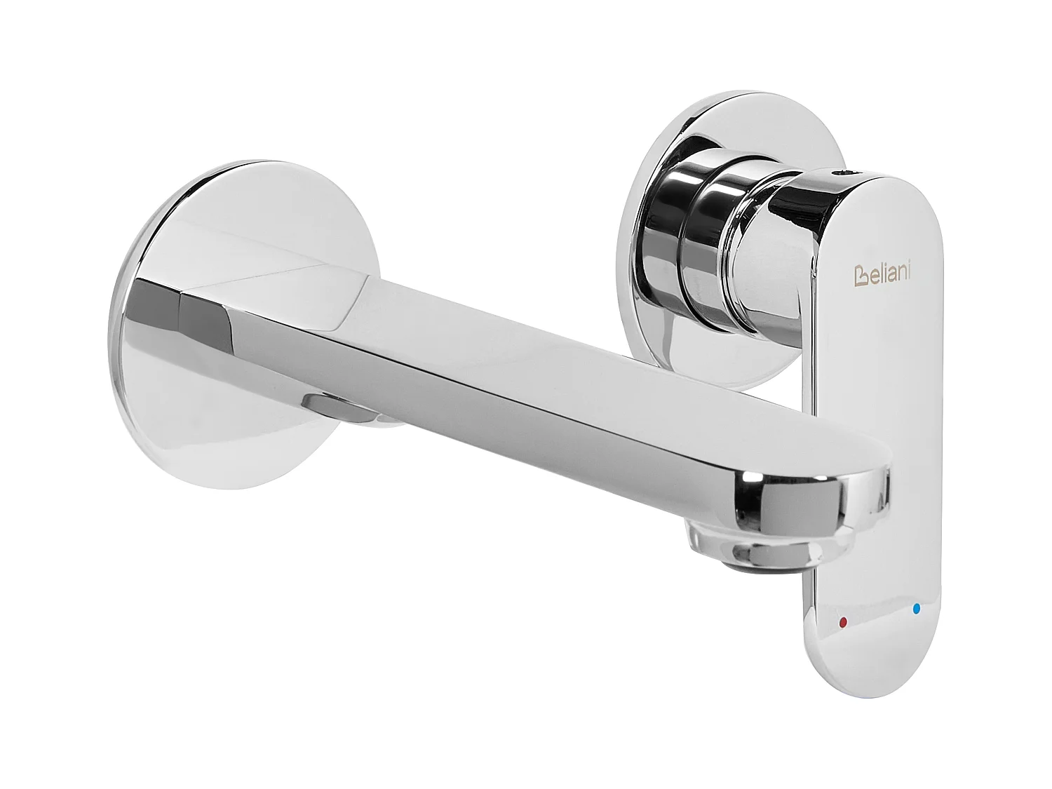 Robinet de lavabo mural GUATAVIA Laiton Argenté