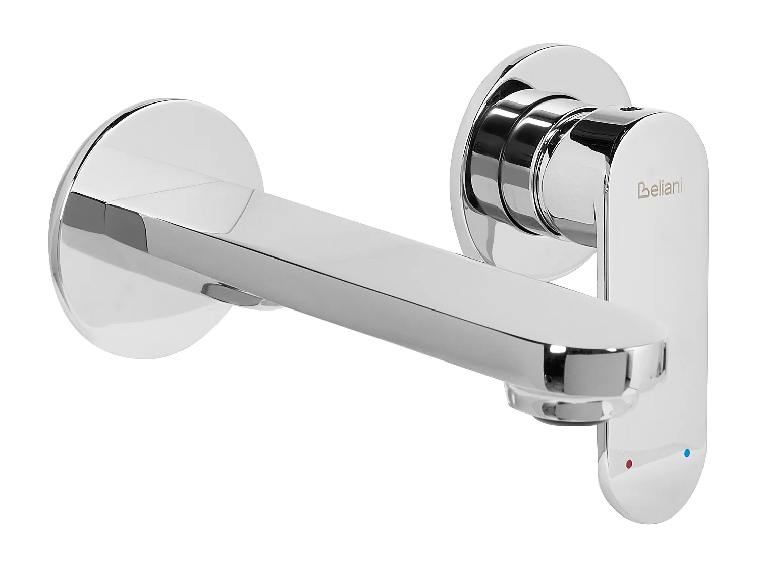 Robinet de lavabo mural GUATAVIA Laiton Argenté