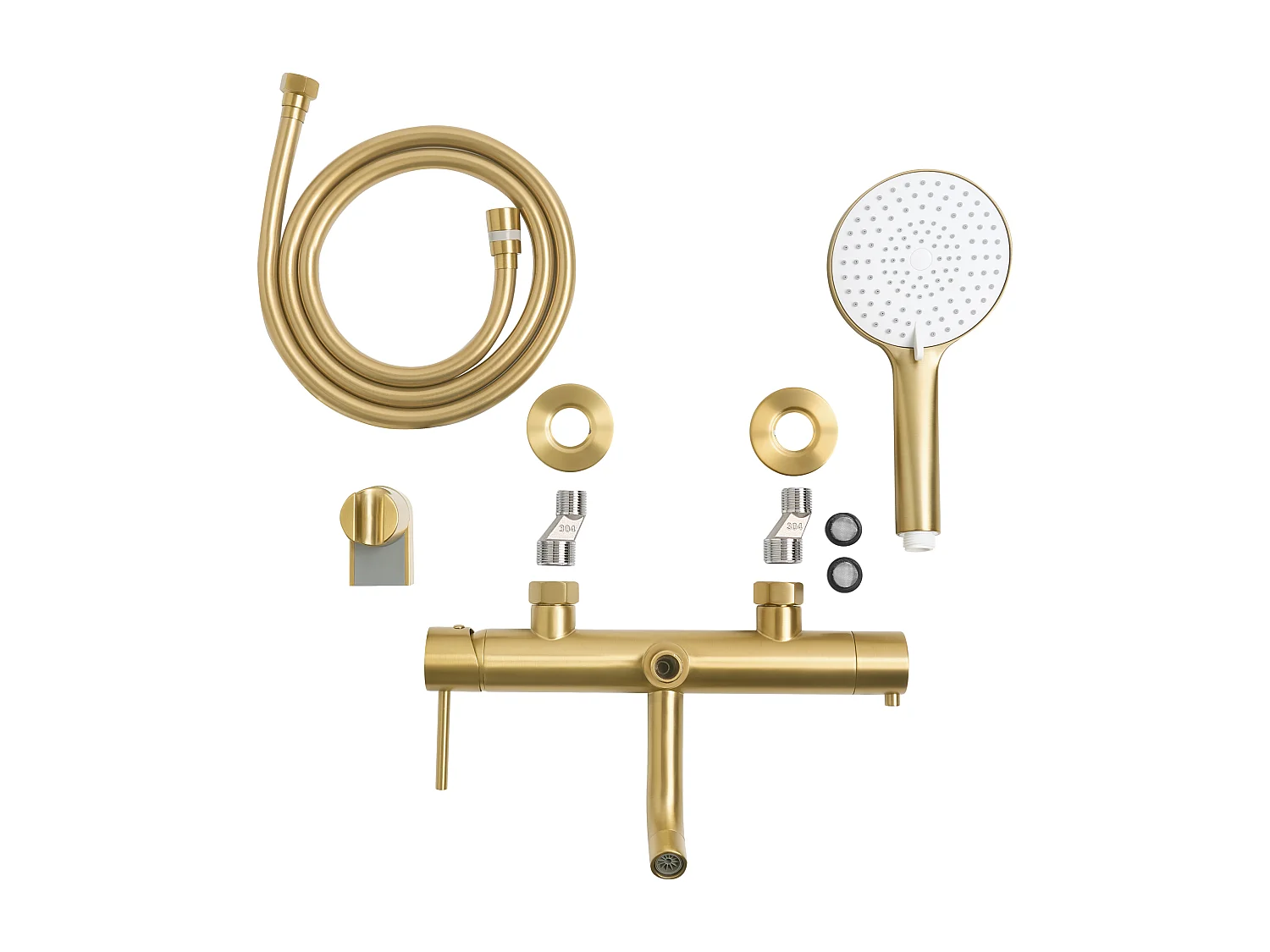 Robinet de douche mural MELIQUINA Doré