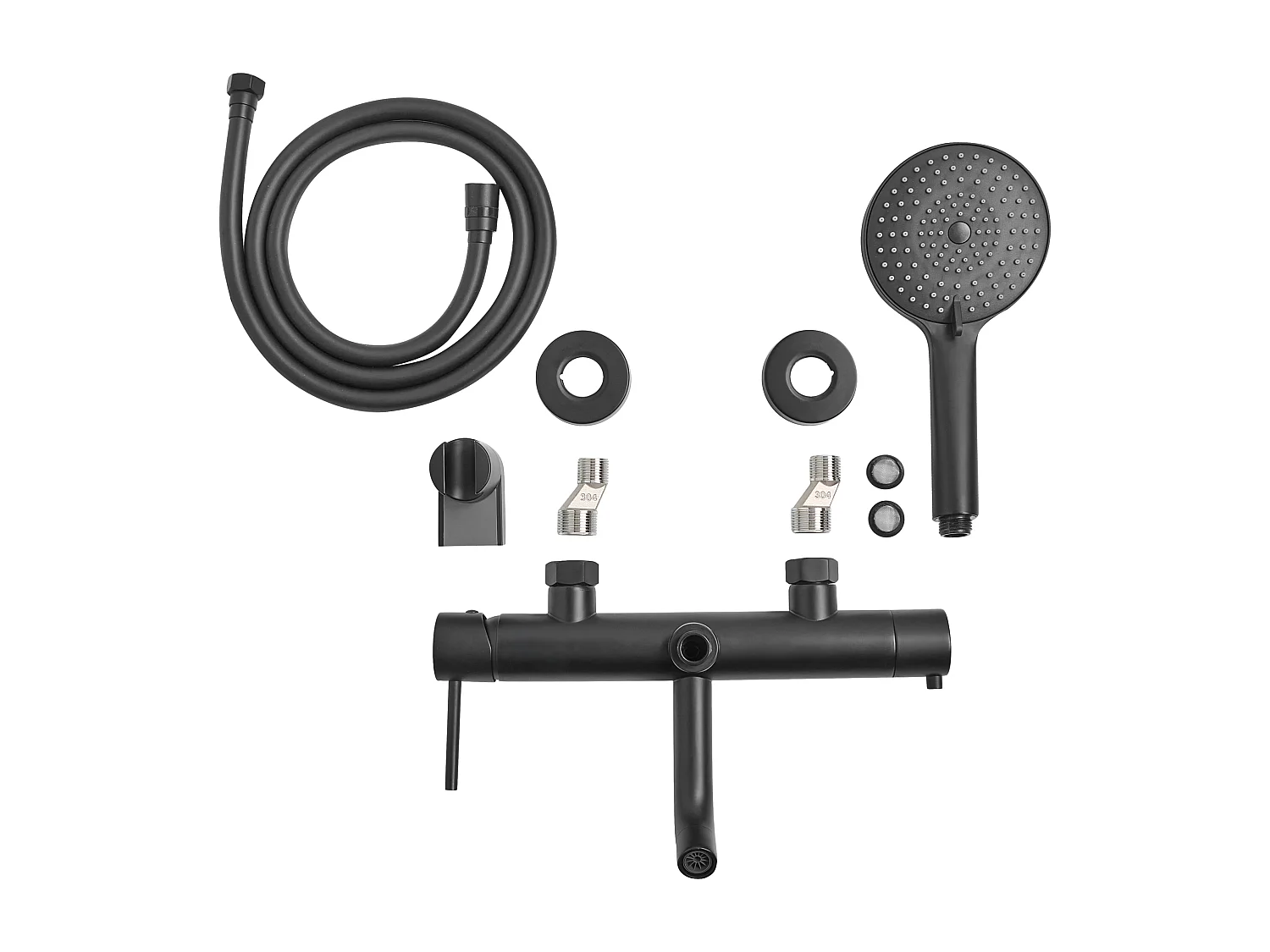 Robinet de douche mural MELIQUINA Noir