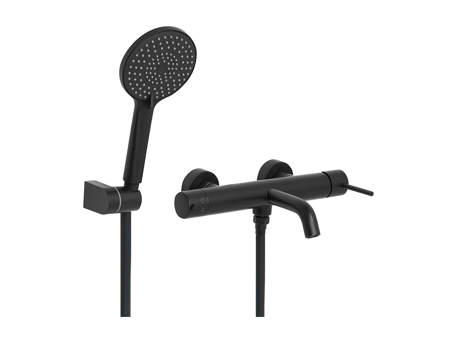 Robinet de douche mural MELIQUINA Noir