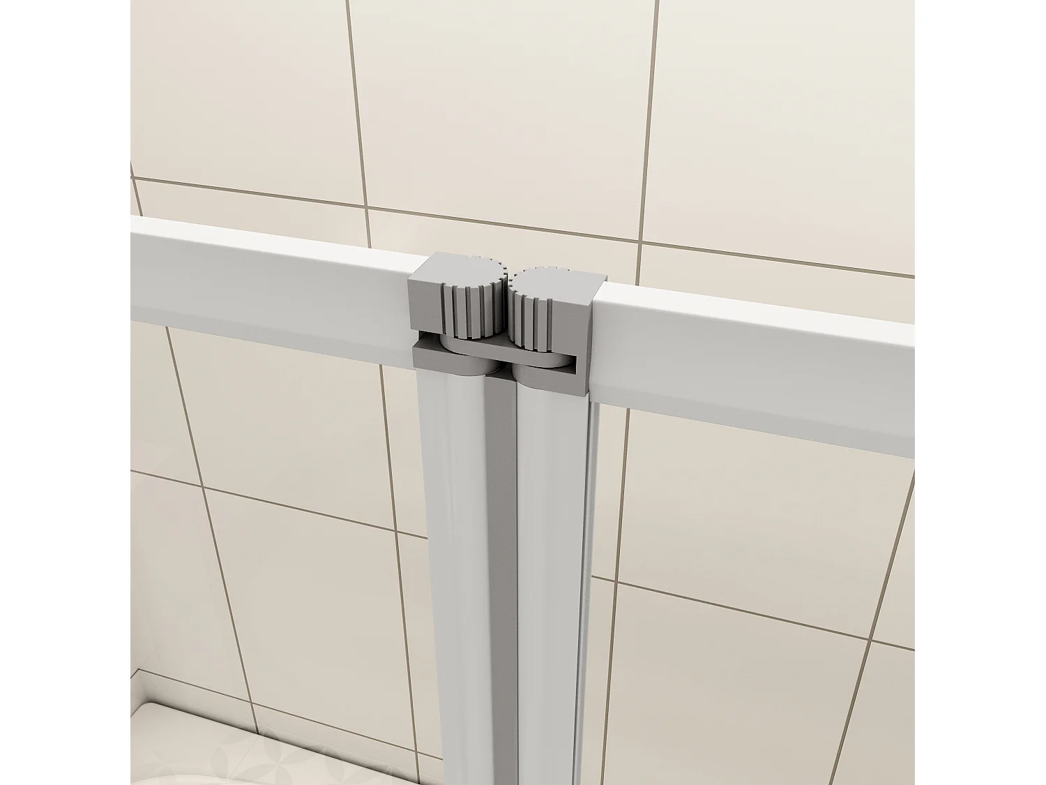 Badwand 3 panelen vouwbaar 100x140cm en zijwand 80cm,4mm NANO helder veiligheidsglas,mat zwarte profiel - rechterkant installeren