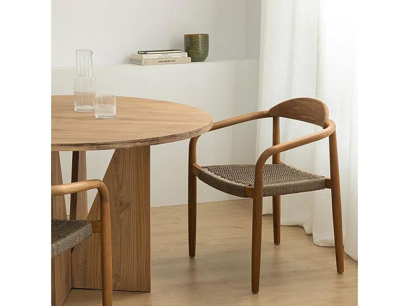 Chaise extérieur bois  76 cm x 57 cm-Nabire