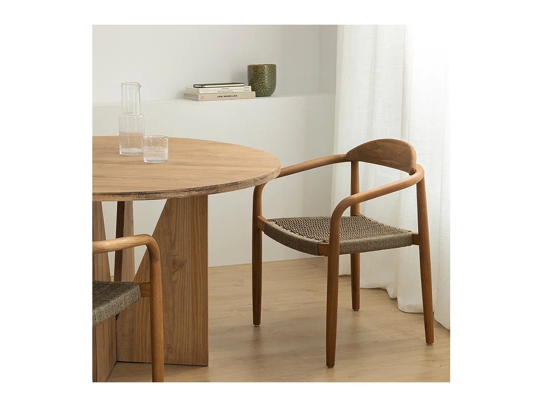 Chaise extérieur bois  76 cm x 57 cm-Nabire