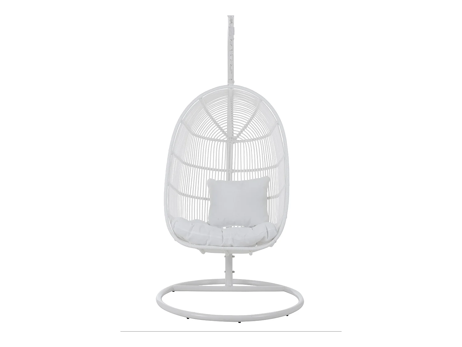 Fauteuil Suspendu Ovale "Aciera" 193cm Blanc