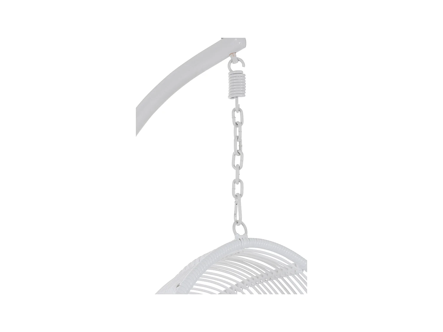 Fauteuil Suspendu Ovale "Aciera" 193cm Blanc