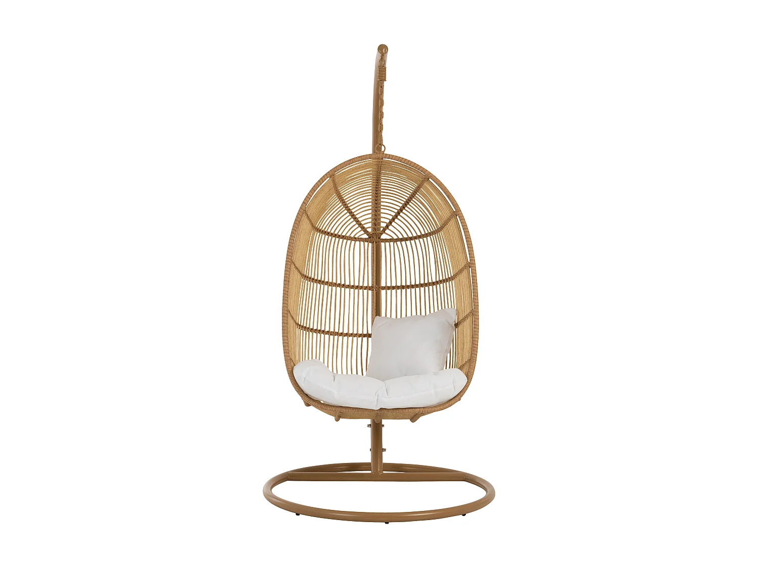 Fauteuil Suspendu Ovale "Aciera" 193cm Blanc