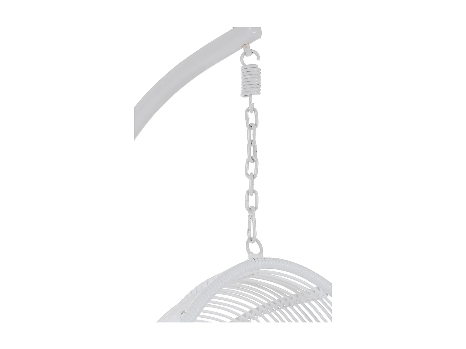 Fauteuil Suspendu Ovale "Aciera" 193cm Blanc