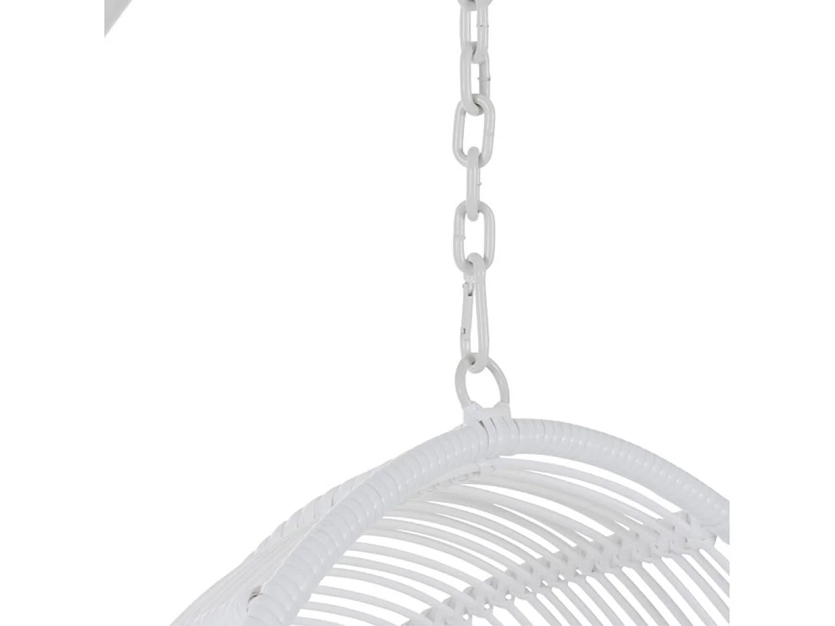 Fauteuil Suspendu Ovale "Aciera" 193cm Blanc