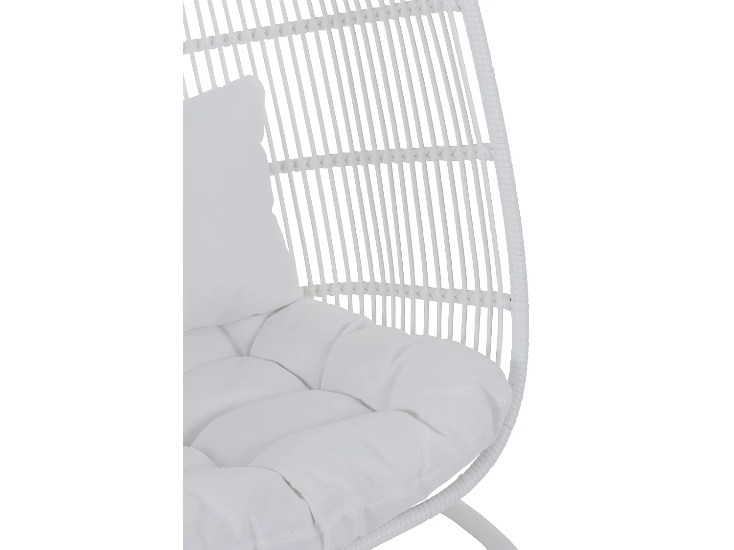 Fauteuil Suspendu Ovale "Aciera" 193cm Blanc