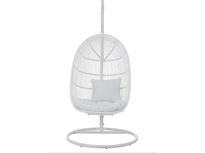 Fauteuil Suspendu Ovale "Aciera" 193cm Blanc