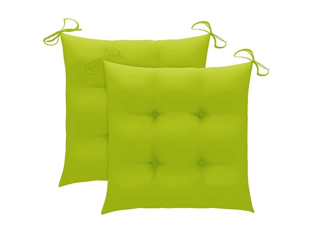 Chaises de jardin avec coussins lot de 2 Acacia solide et acier