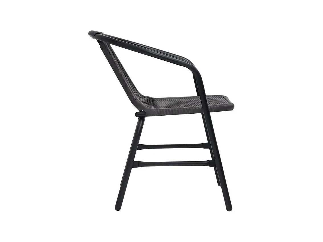 Chaises de jardin lot de 8 Rotin plastique et acier 110 kg