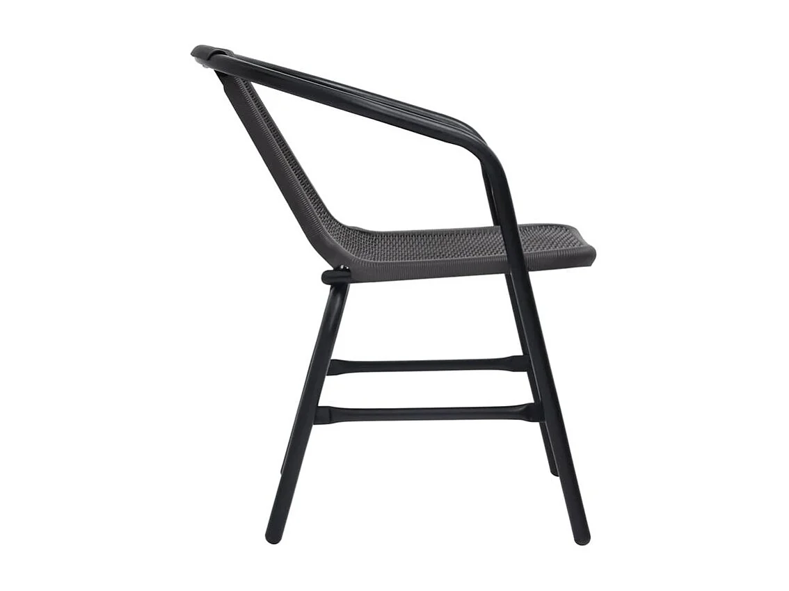 Chaises de jardin lot de 8 Rotin plastique et acier 110 kg