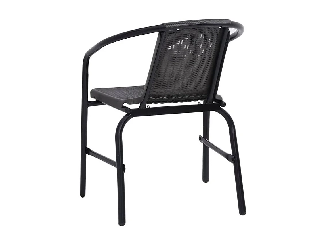 Chaises de jardin lot de 8 Rotin plastique et acier 110 kg