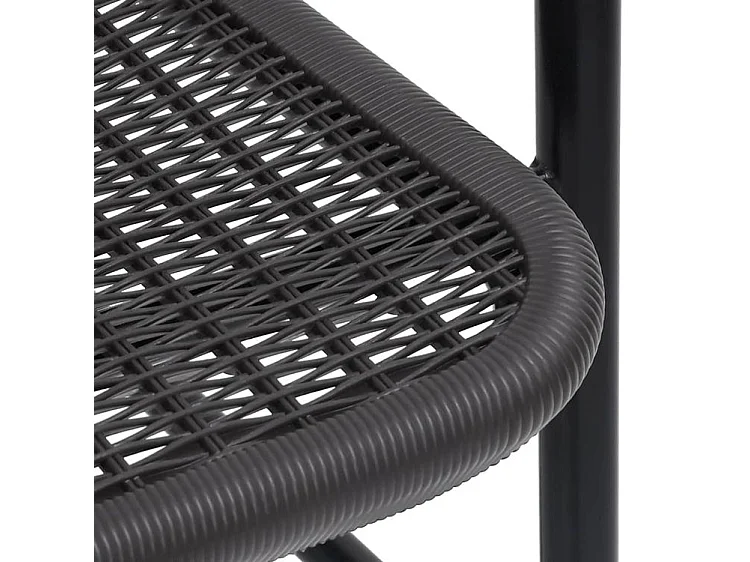 Chaises de jardin lot de 8 Rotin plastique et acier 110 kg