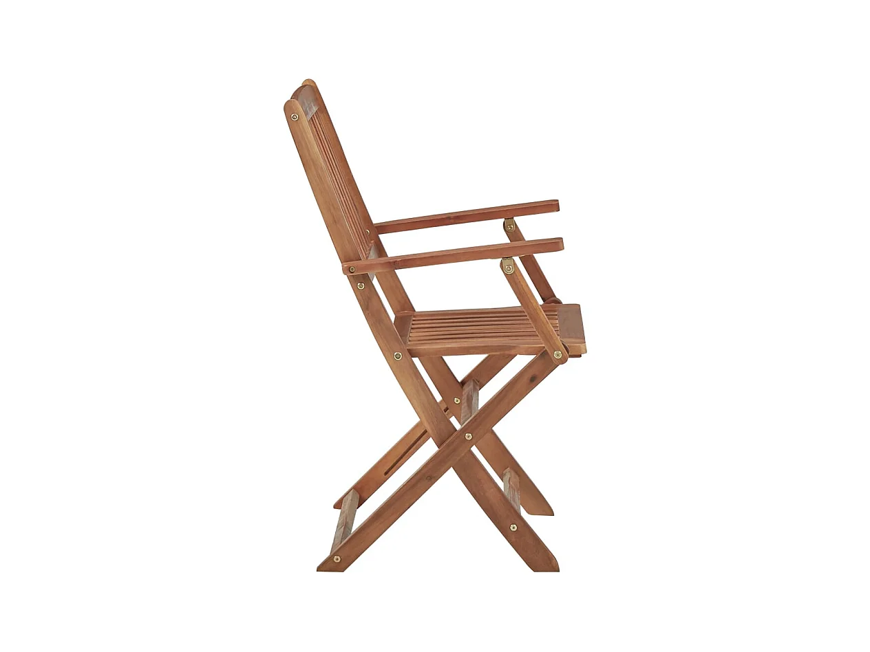 Chaises pliables de jardin 6 pcs avec coussins Bois d'acacia 94